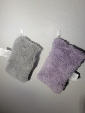 2 Pack Decorative Fuzzy Faux Fur Throw Pillow Covers for Couch Sofa,