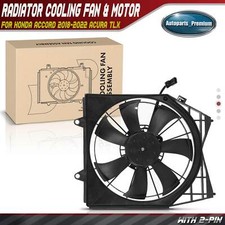 Right Engine Condenser Cooling Fan w/ Shroud Assembly for Honda Accord Acura TLX