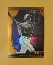 2022 Panini Titan Neon Orange Prizm /19 Corey Seager #23 SSP Rangers