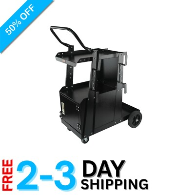 #ad #ad Mobile Welding Cart with 360° Wheels amp; Tank Safety Chains 265LBS Capacity $133.99