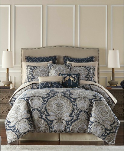 Croscill Valentina Navy 4pc King Bed 