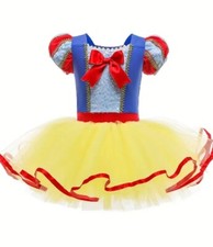 NEW Princess Snow White Tutu Romper Leotard Dress Girls Halloween Costume
