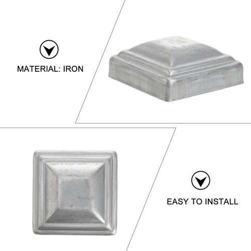10 Pcs Railing Post Caps Decks Dock Post Covers Metal Post Cover - Picture 4 of 12