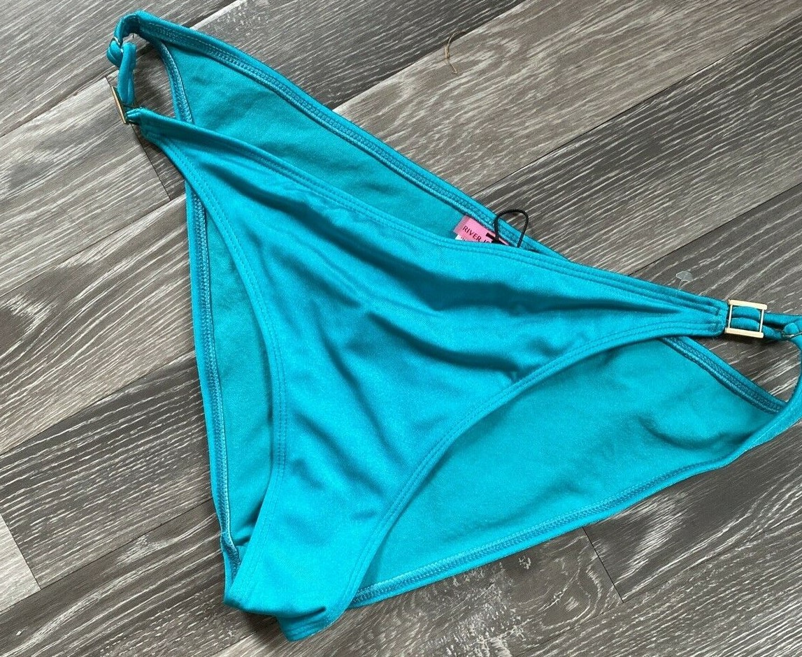 River Island Bikini Bottoms Size 16  New Tags Shiny Green