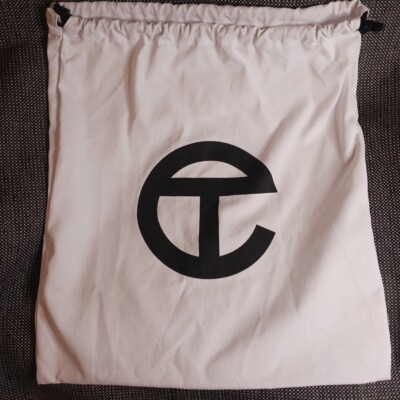 Telfar Large White Dust Bag Protective Cover 17 1/2  x 19  Drawstring