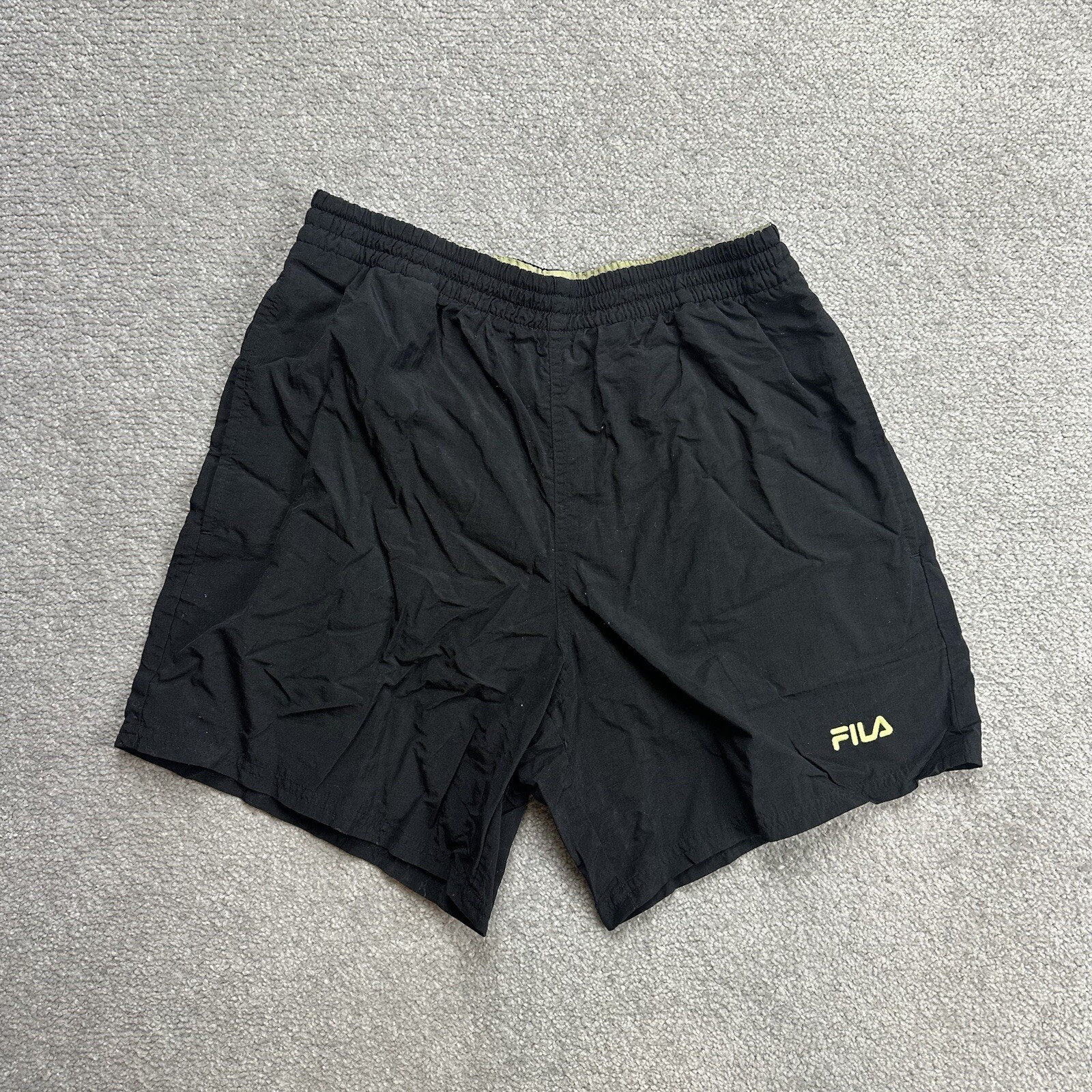 FILA costume da bagno uomo pantaloncino da bagno taglia XS retrò beach shorts logo 24910 nero