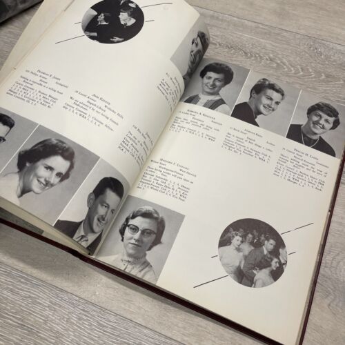 1955 The Alpha State Teachers College, Bridgewater, MA Annuario Vintage - Foto 10 di 14