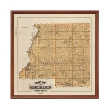 Old Map of Le Sueur County, MN 1874 - Vintage Minnesota Art