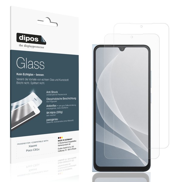 2X Schutzfolie FüR Xiaomi Poco C81X Matt - Anti-Shock 9H Folie Dipos Glass-image