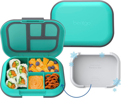 Bentgo Chill Kids Leak-Proof Lunch Box - 4-Compartment Bento Box with Built-In I