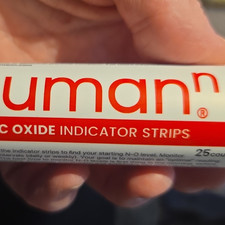 humanN Nitric Oxide Indicator Test Strips, 25 Count, White/Red, Exp 2026-09-30