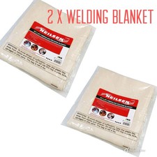 2xSCHWEISSDECKE 4X6 FT SCHUTZFOLIE STOFF GLASFASER FEUER SCHWER ENTFLAMMBAR