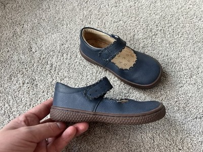 New Livie & Luca Girls Size 10 Navy Blue Scalloped Ruche Mary Jane Shoes