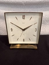 Swiza 8 Day Clock Vintage Mantle Alarm Swiss Made 1960s Overwound But VGC