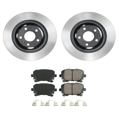 Wagner Rear Rotors Akebono EURO Ceramic Disc Brake Pads Kit For Audi Q5 S4 S5