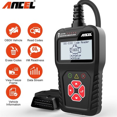 Ancel AS100 OBDII Car Diagnostic Tool for Automotive Engine Fault Detection