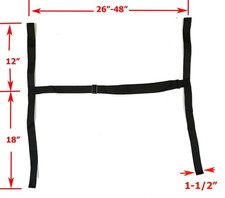 Zaltana 1-1/2" Ski Shoulder Carrier Handle Straps Porter, Black SKB50