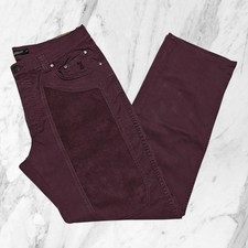 JECKERSON Jeans Uomo Toppe Alcantara Bordeaux Scuri Taglia 40 / 54 ITA