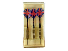 VINTAGE ESTATE Brass Darts 21 GRAMS- PATTERN M10 -FLIGHT GFN in Case