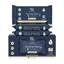 Herolife Cleansing Flushable Biodegradable Hypoallergenic Wipes 3 Packs x 40ct