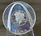 VINTAGE 1988 S.L.N.A.  25TH ANNIVERSARY FINE SILVER ART ROUND