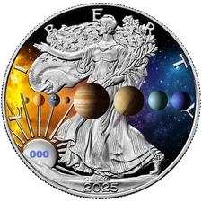 2025 American Eagle 1 oz Silver Journey's End Solar System Series Completer Coin