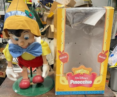 Disney Telco Pinocchio Puppet Singing Marionette Musical Animated Toy 17 inches