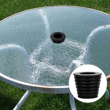  2 Sets Garden Table Parasol Hole Plug Umbrella Cone Wedge with Ring Holder