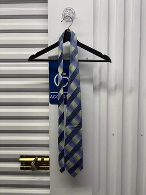 Kenneth Cole Kenneth Cole New York handgefertigte Seidenkrawatte pastell diagonales Muster - Bild 1 von 4