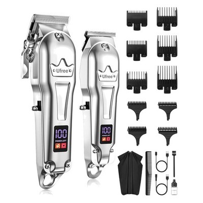 Heavy-Duty Electric Hair Clippers with High Carbon Steel Blades - Gift for Men