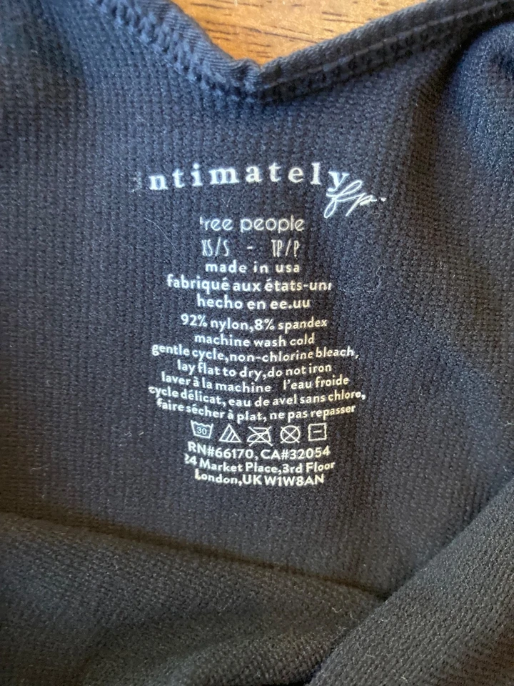 Mono largo Free People íntimamente sin costuras negro XS/S Foto 4 de 4