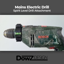 Mains Electric Drill spirit level attachment 43mm diameter, bit holder