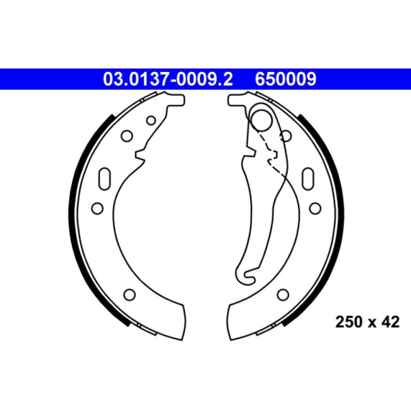 ATE 03.0137-0009.2 Ganasce Freno con leva - Immagine 2