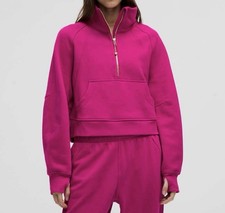 Lululemon Scuba Oversized Funnel Neck Half Zip Pullover Womens M/L Raspberry