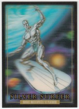 2024 UD SkyBox Marvel Masterpieces '92 Platinum Lenticular SILVER SURFER #90