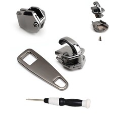 Metal Zipper Repair Kit for Jackets, Luggage, Bags, Backpack, No Sewing Requi...