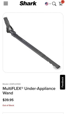 #ad Shark Vaccums Multiflex Under Appliance Wand Model 240FLIN850 Open Box Fits Most $29.99