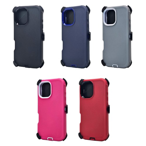 Lot/6 Protective Defender Case With Clip iPhone 17, 16, 15, 14, 13,etc Wholesale - Picture 19 of 22