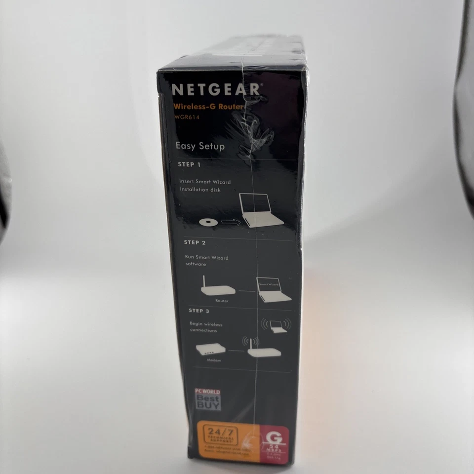 NETGEAR WGR614 54 Mbps 4-Port 10/100 Wireless G Router (WGR614NA) New Sealed - Image 2 of 4