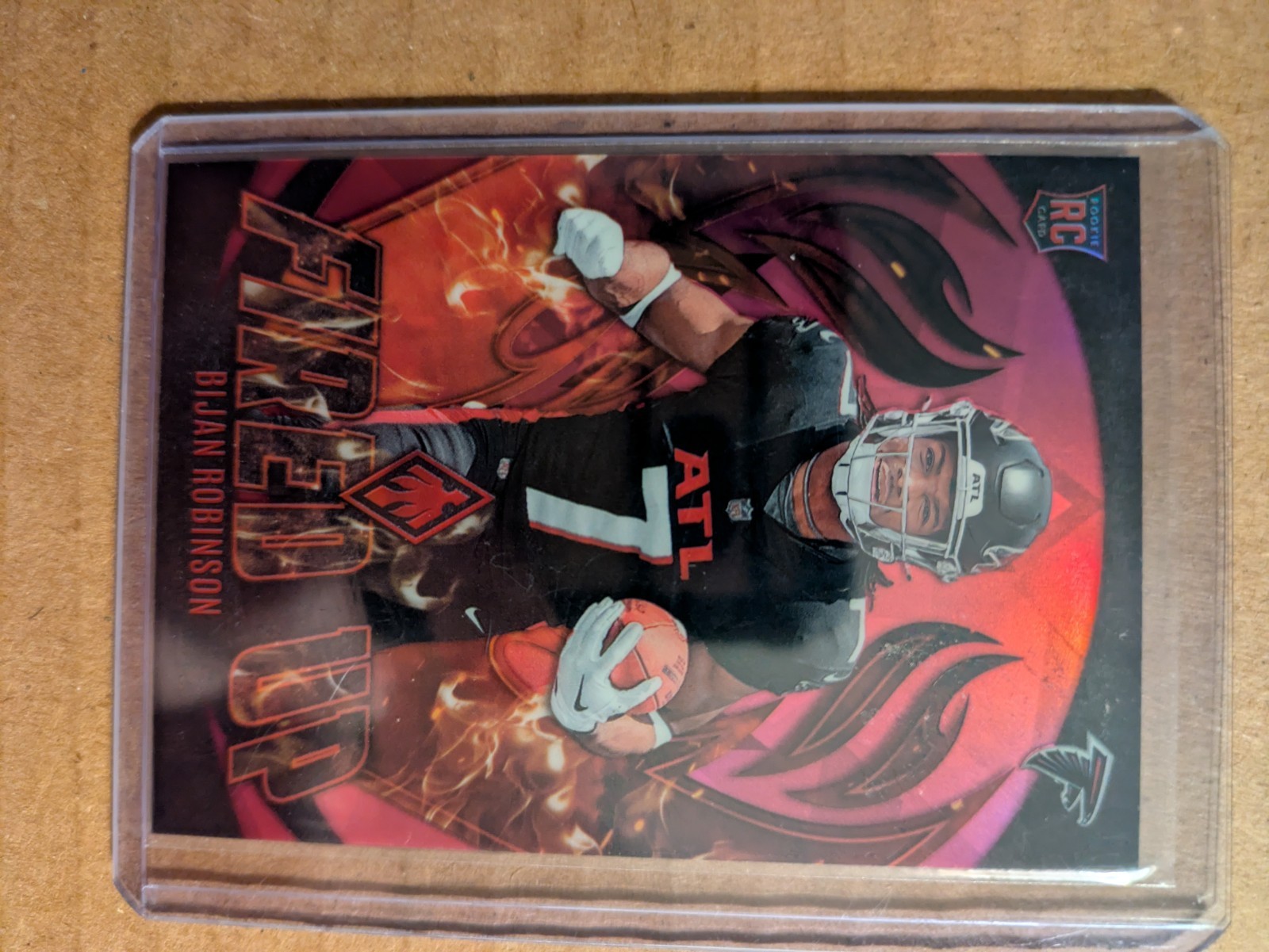 2023 Panini Phoenix - Fired Up Bijan Robinson #FU-8 Pink 174 /175 (RC)