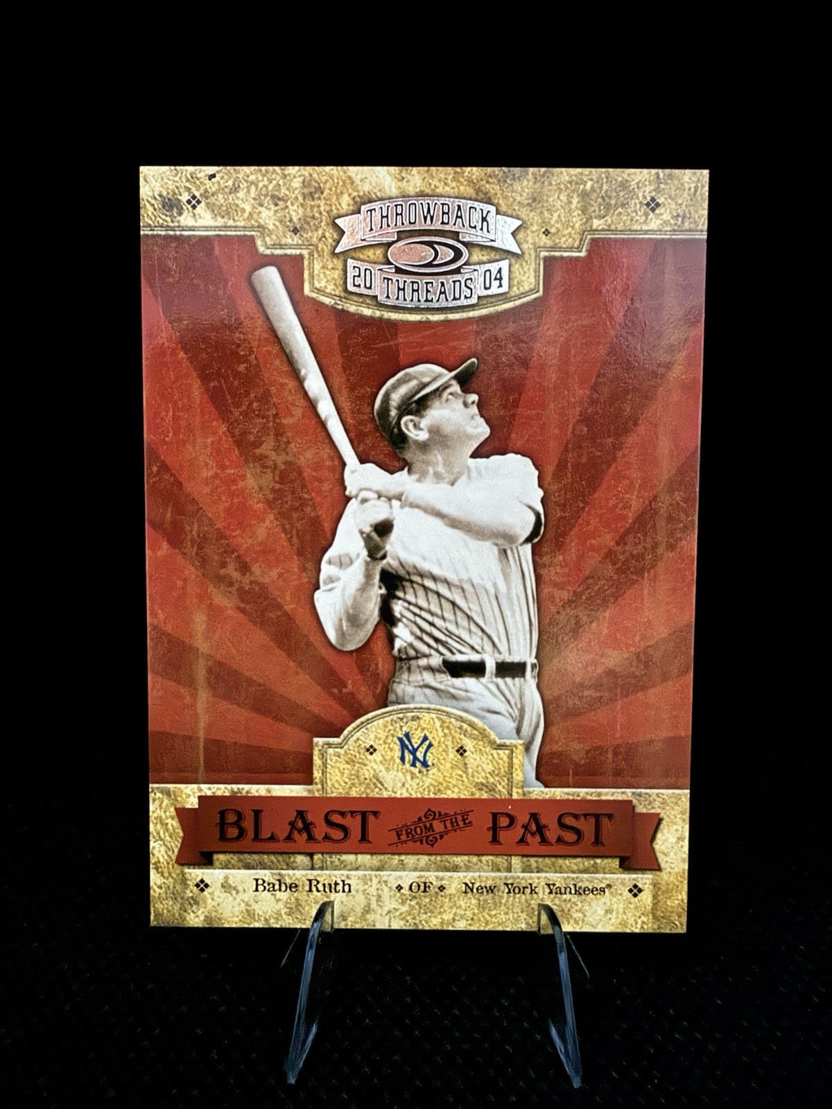 Babe Ruth 2004 Donruss Throwback Threads Blast From The Past #BP-3 0078/1500