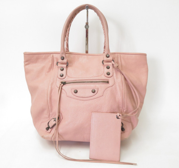 Authentic Balenciaga The Sunday Leather Hand Bag I#52733