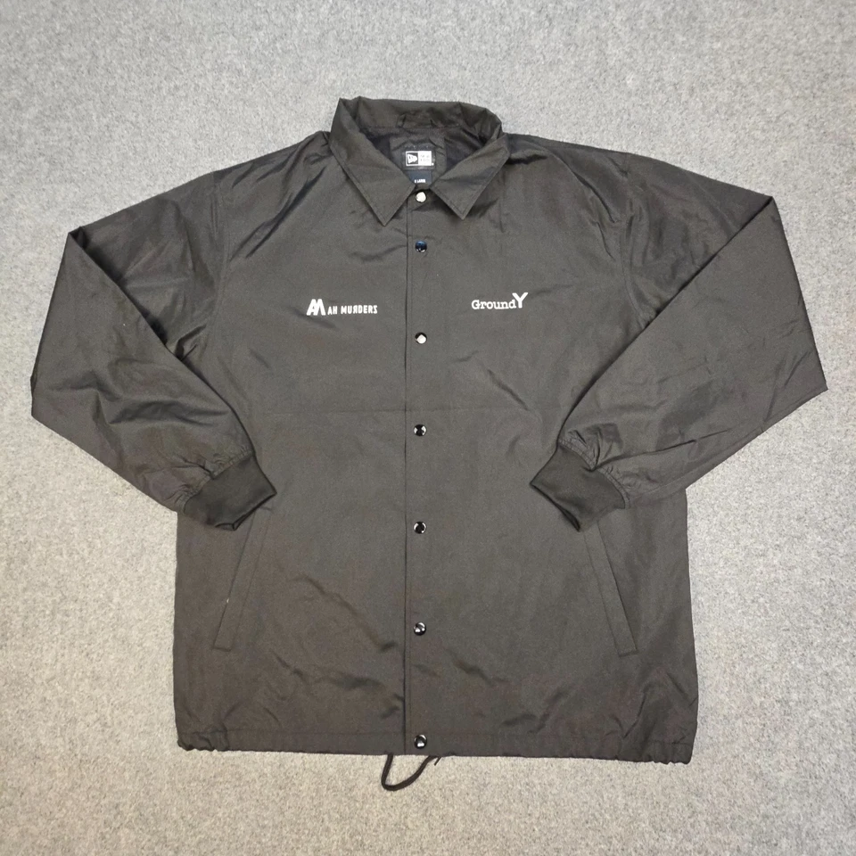 GroundY Yohji Yamamoto Jacket Mens XLARGE Black Windbreaker snap New Era Size XL - Image 2 of 4