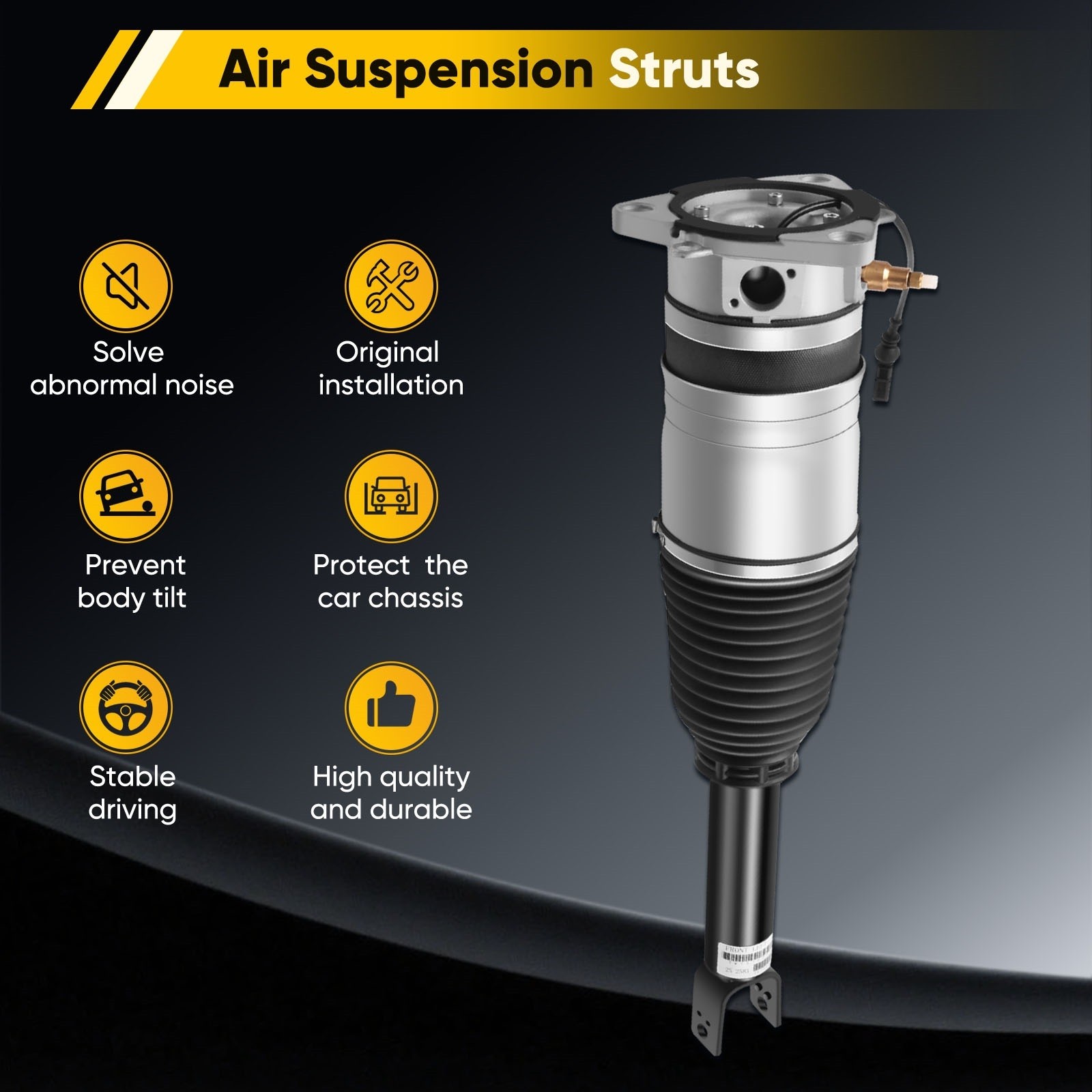 Rear Left For Bentley Continental GT GTC, Flying Spur Air Suspension Strut