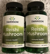 120 Capsules Reishi Mushroom (Ganoderma, Ling Zhi) 600 mg Enhance Immunity