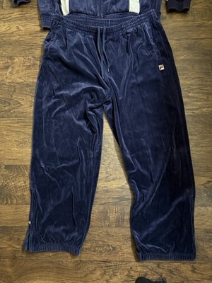 Vintage 90's Navy Fila Velour Tracksuit Size 3XL Complete Set