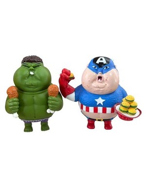2er Set Marvel Fat Super Hero Figuren