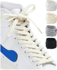 Stepace 2 Pairs Elastic Shoe Laces For Sneakers 5/16" No Tie 43 in, Off-white