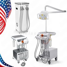 Portable Dental Mobile Delivery Unit with Compressor Curing Light suction Scaler