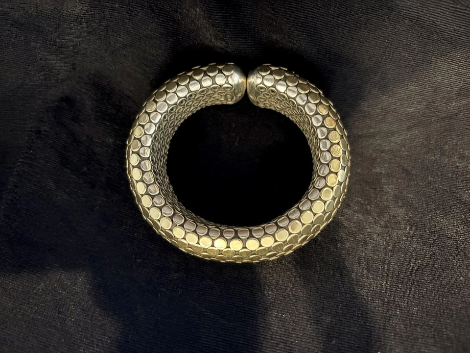 John Hardy女式大号弹性手镯18K金点925纯银 — 第 3/4 张图片